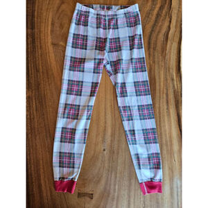 Kids Hanna Andersson White Red Plaid Snug Fitting Bottoms Size 10